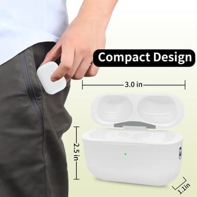 D03 AirPods Pro 2 Korvaava Latauskotelo Sisäänrakennettu 680mAh Akulla