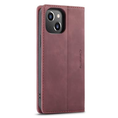 CASEME Retro lompakkokotelo iPhone 13 Prolle - Punainen