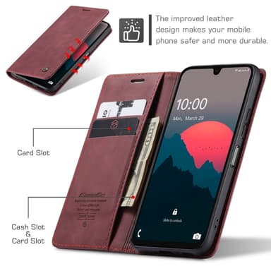 CASEME Retro Lompakkokotelo Samsung Galaxy A26