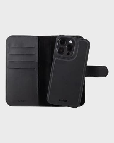 Holdit Cover Lompakkokotelo Magnet Plus Black iPhone 16 Pro Max