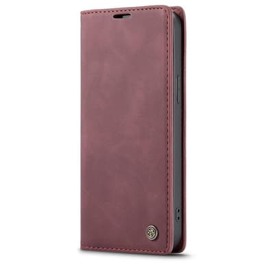 CASEME Retro lompakkokotelo iPhone 13 Prolle - Punainen