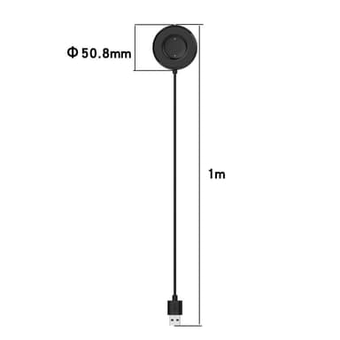 WA2156A Vivo WATCH 2 USB-latauskaapelin teline - musta
