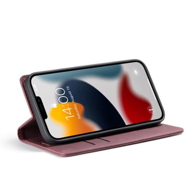 CASEME Retro lompakkokotelo iPhone 13 Prolle - Punainen
