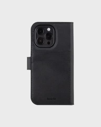 Holdit Cover Lompakkokotelo Magnet Plus Black iPhone 16 Pro Max