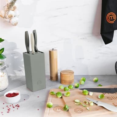 Masterchef veitsisarja, jossa 5 veistä veitsilohkossa - harmaa - Tunnettu MasterChef Suomesta