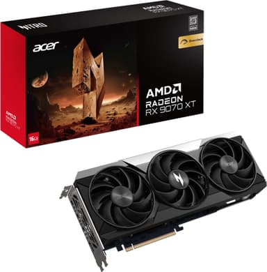 Acer Nitro Radeon™ RX 9070 XT OC 16 GB näytönohjain