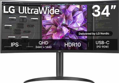 LG UltraWide LG34WQ75C 34" 21:9 QHD kaareva näyttö