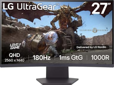 LG UltraGear 27GS60Q 27" kaareva pelinäyttö