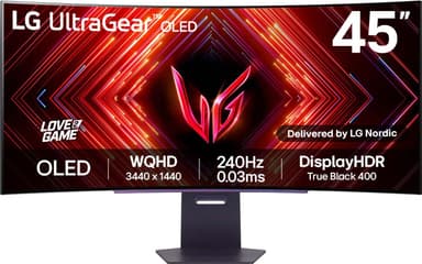 LG UltraGear 45GS95QE 45" OLED kaareva pelinäyttö
