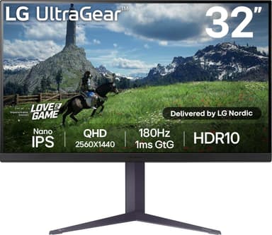LG UltraGear 32GS85Q 31,5" pelinäyttö