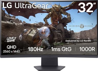 LG UltraGear 32GS60QC 32" kaareva pelinäyttö