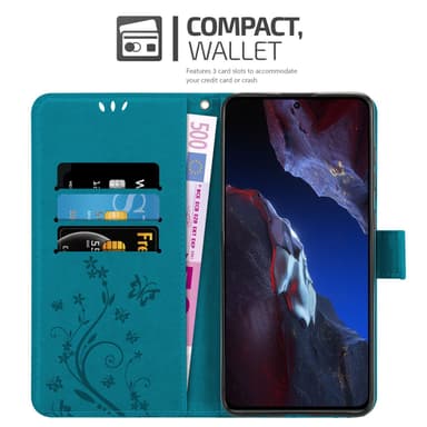 Xiaomi Poco F5 Pro Suojakuori Lompakkokotelo Kukka