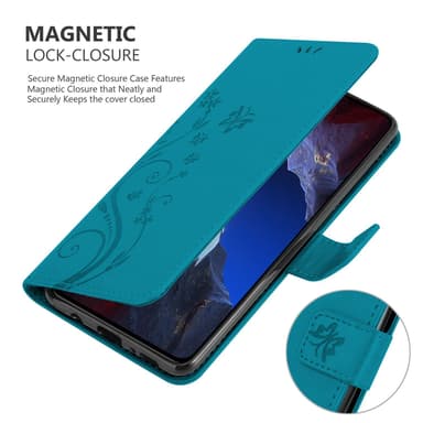 Xiaomi Poco F5 Pro Suojakuori Lompakkokotelo Kukka