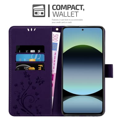 Xiaomi RedMi Note 14 5G Suojakuori Lompakkokotelo Kukka