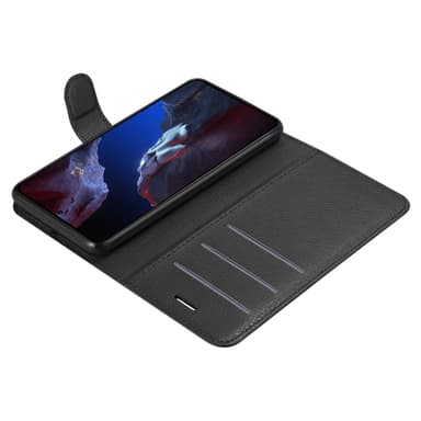 Xiaomi Poco F5 Pro Suojakuori Lompakkokotelo (Musta)