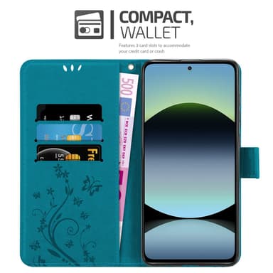 Xiaomi RedMi Note 14 5G Suojakuori Lompakkokotelo Kukka