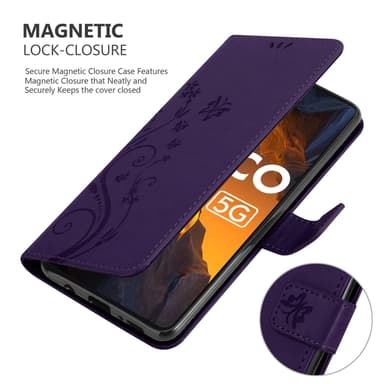 Xiaomi Poco F5 Suojakuori Lompakkokotelo Kukka