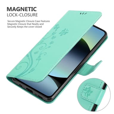 Xiaomi RedMi Note 14 5G Suojakuori Lompakkokotelo Kukka