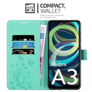 Xiaomi RedMi A3 / A3X Suojakuori Lompakkokotelo Kukka