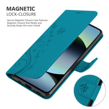 Xiaomi RedMi Note 14 5G Suojakuori Lompakkokotelo Kukka