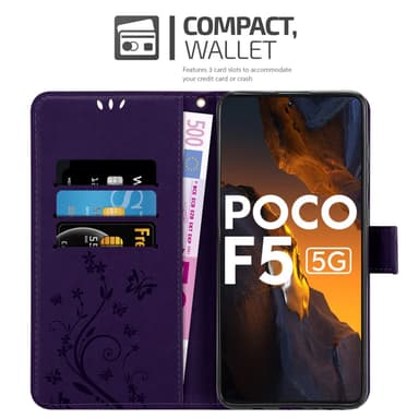 Xiaomi Poco F5 Suojakuori Lompakkokotelo Kukka