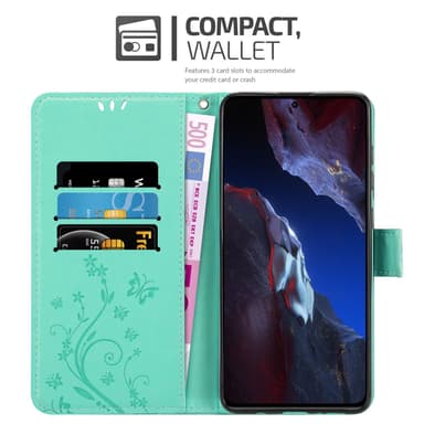 Xiaomi Poco F5 Pro Suojakuori Lompakkokotelo Kukka