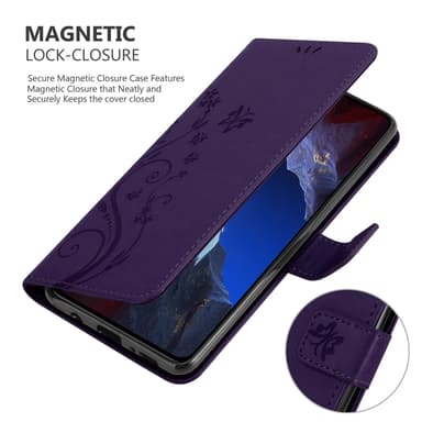 Xiaomi Poco F5 Pro Suojakuori Lompakkokotelo Kukka