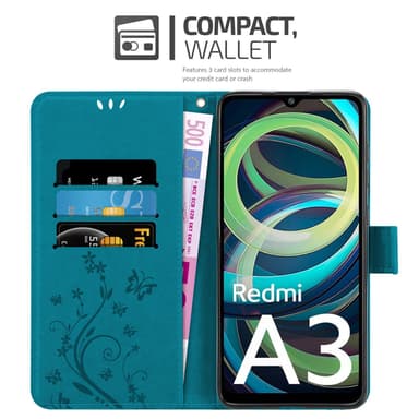 Xiaomi RedMi A3 / A3X Suojakuori Lompakkokotelo Kukka