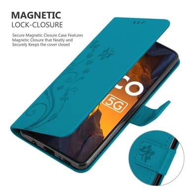 Xiaomi Poco F5 Suojakuori Lompakkokotelo Kukka