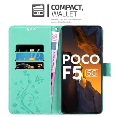 Xiaomi Poco F5 Suojakuori Lompakkokotelo Kukka
