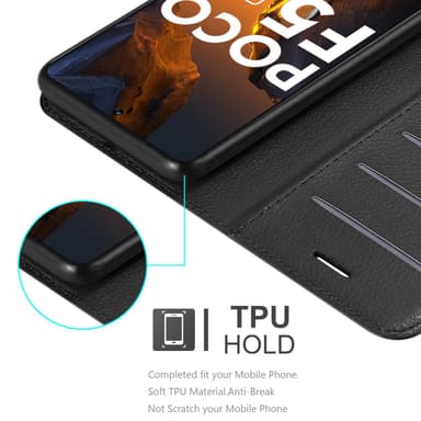 Xiaomi Poco F5 Suojakuori Lompakkokotelo (Musta)
