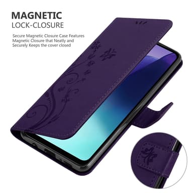 Xiaomi RedMi 14C Suojakuori Lompakkokotelo Kukka