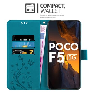 Xiaomi Poco F5 Suojakuori Lompakkokotelo Kukka
