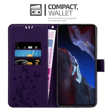 Xiaomi Poco F5 Pro Suojakuori Lompakkokotelo Kukka