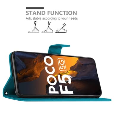 Xiaomi Poco F5 Suojakuori Lompakkokotelo Kukka
