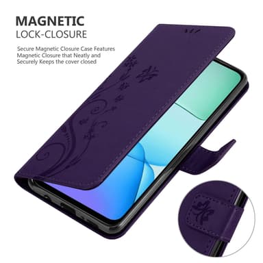 Xiaomi RedMi 13 4G Suojakuori Lompakkokotelo Kukka