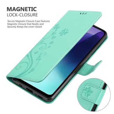 Xiaomi RedMi 14C Suojakuori Lompakkokotelo Kukka