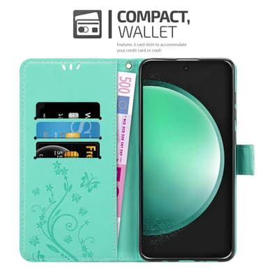 Samsung Galaxy S24 FE Suojakuori Lompakkokotelo Kukka