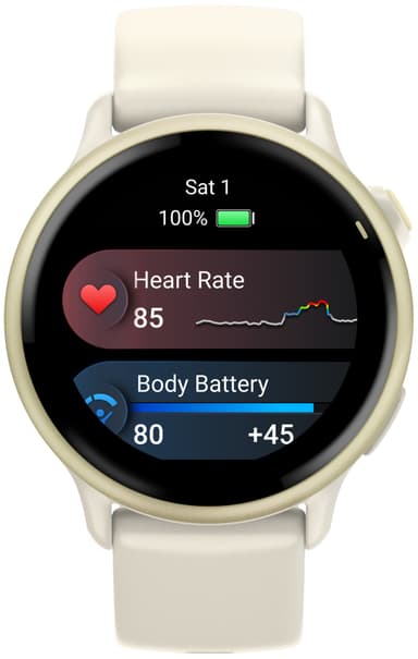 Garmin Vivoactive 6 älykello 42 mm (Bone/Lunar Gold)