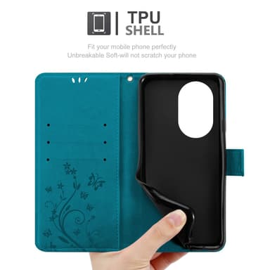 Huawei Nova 13 Pro Suojakuori Lompakkokotelo Kukka
