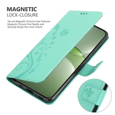 Huawei Nova 13 Suojakuori Lompakkokotelo Kukka