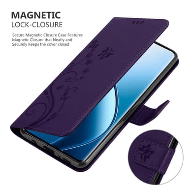 Realme 12 Pro Suojakuori Lompakkokotelo Kukka