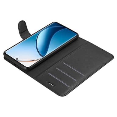 Realme 12 Pro Suojakuori Lompakkokotelo (Musta)