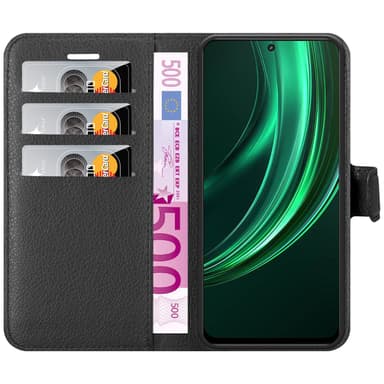Realme 13 Suojakuori Lompakkokotelo (Musta)