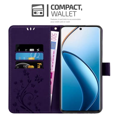 Realme 12 Pro Suojakuori Lompakkokotelo Kukka
