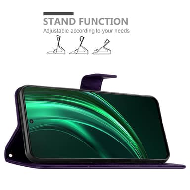 Realme 13 Suojakuori Lompakkokotelo Kukka (Violetti)
