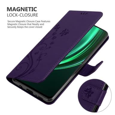 Realme 13 Suojakuori Lompakkokotelo Kukka (Violetti)