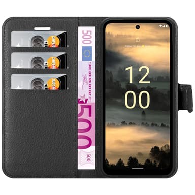 Nokia XR21 Suojakuori Lompakkokotelo (Musta)