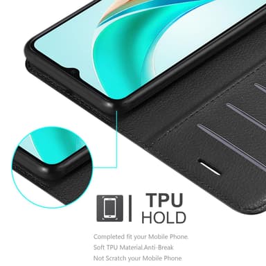 Honor X6b Suojakuori Lompakkokotelo (Musta)