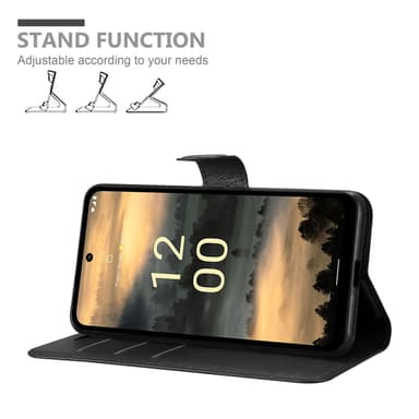 Nokia XR21 Suojakuori Lompakkokotelo (Musta)